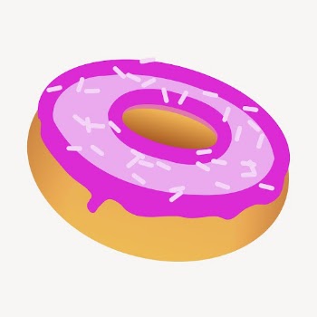 Strawberry donut collage element, dessert | Free PSD - rawpixel