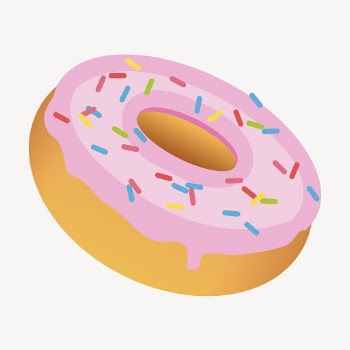 Strawberry donut collage element, dessert | Free PSD - rawpixel