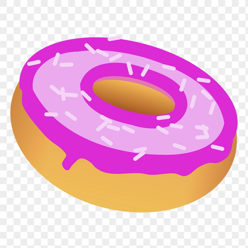 Strawberry donut png sticker, dessert | Free PNG - rawpixel