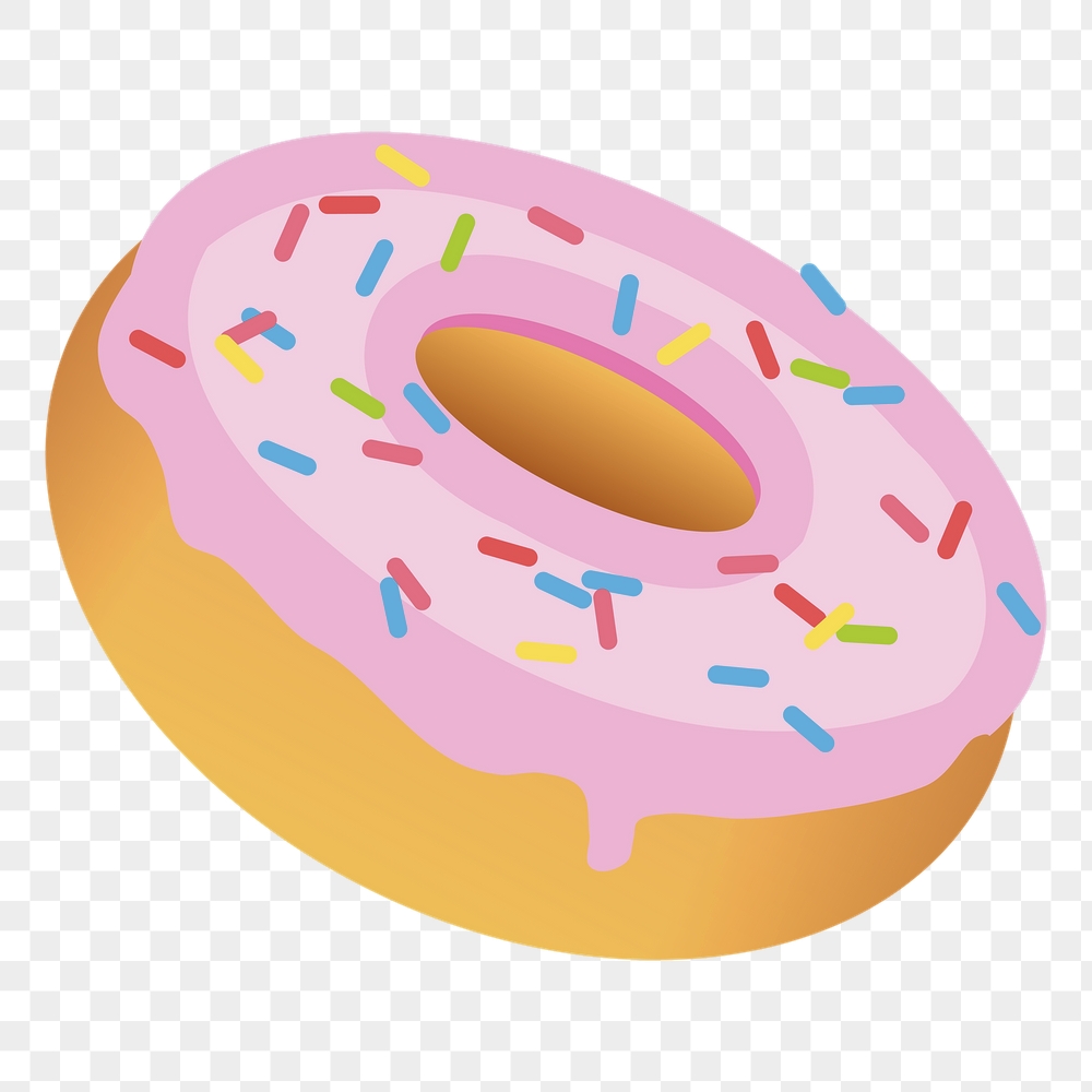 Strawberry donut png sticker, dessert | Free PNG - rawpixel