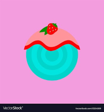 Strawberry donut vector image