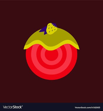 Strawberry donut vector image
