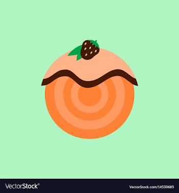 Strawberry donut vector image