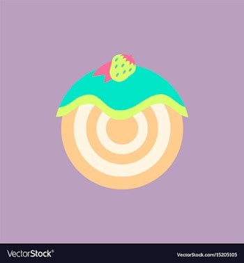 Strawberry donut vector image
