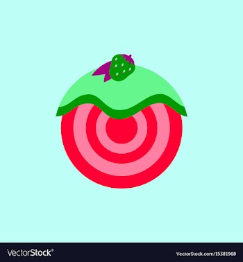 Strawberry donut vector image