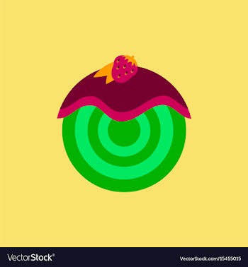 Strawberry donut vector image