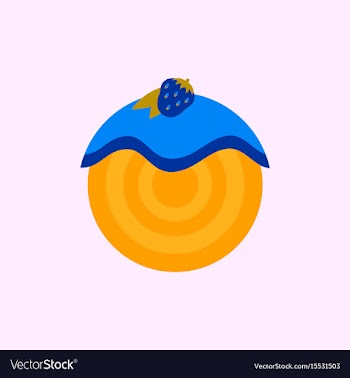 Strawberry donut vector image
