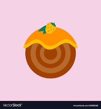 Strawberry donut vector image