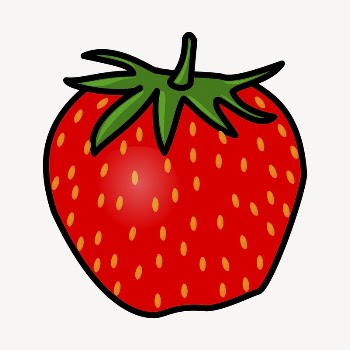 Strawberry fruit clipart, illustration vector. | Free Vector - rawpixel