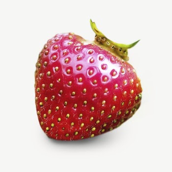 Strawberry fruit collage element, isolated | Free PSD - rawpixel
