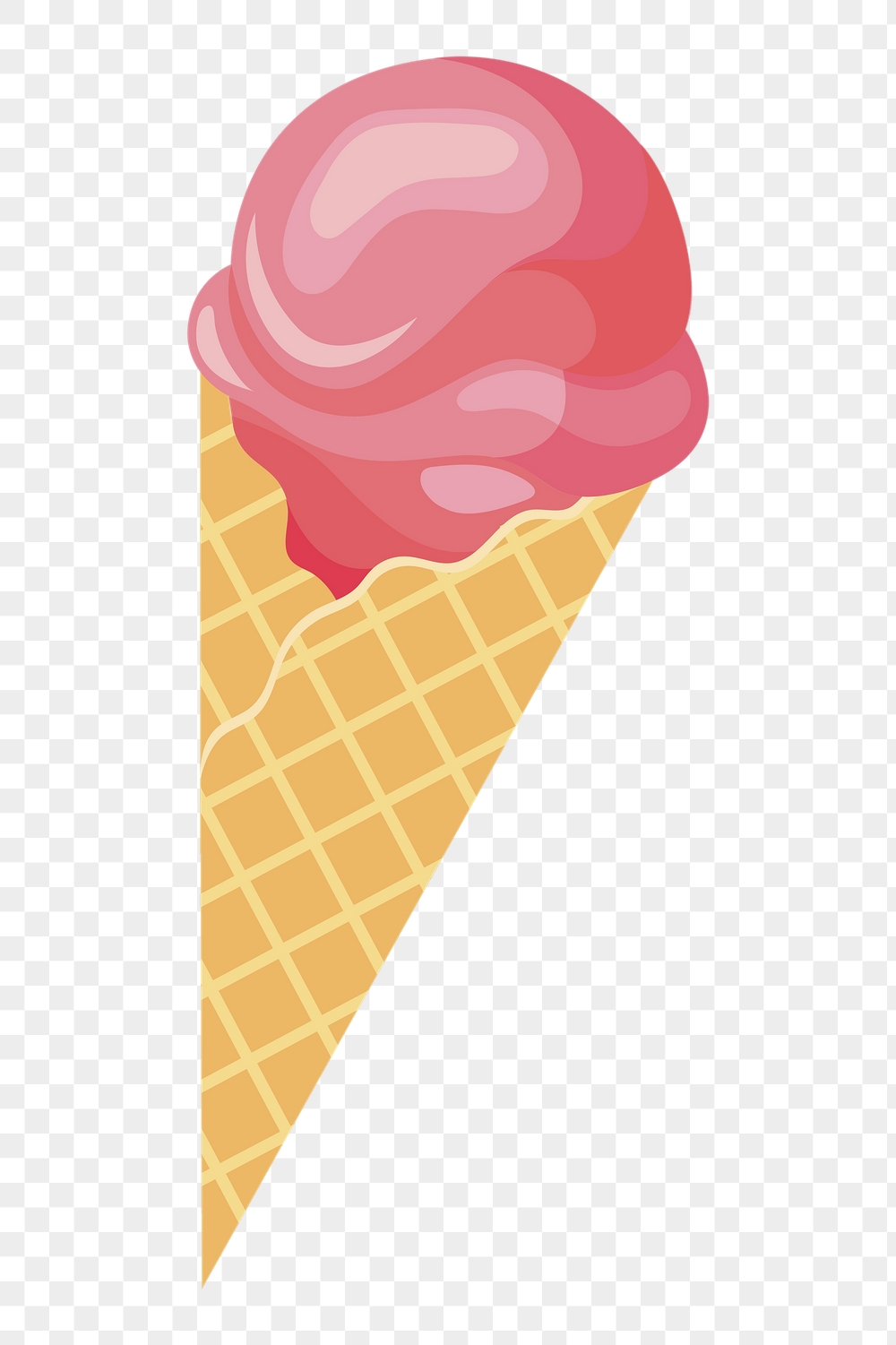 Strawberry ice-cream png sticker, dessert | Free PNG - rawpixel