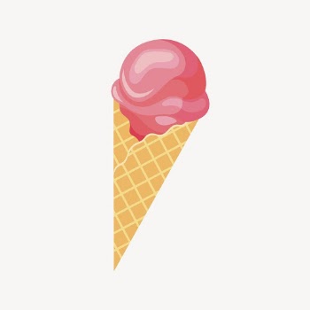 Strawberry ice-cream sticker, dessert illustration | Free PSD - rawpixel