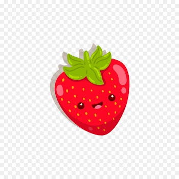 Strawberry ice cream Strawberry cream cake Aedmaasikas - Red strawberry cartoon expression 