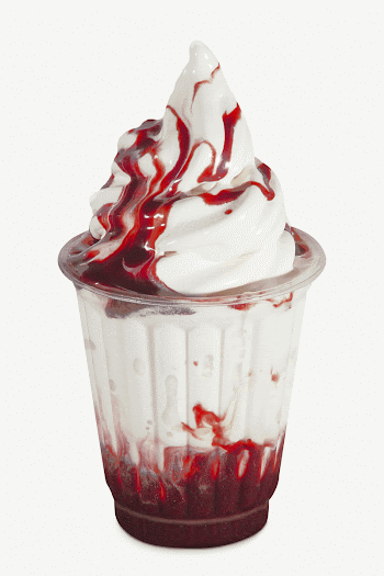 Strawberry ice-cream sundae, dessert  | Free PSD - rawpixel
