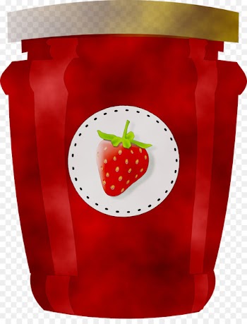 Strawberry Jam Gelatin dessert Jar Custard -  
