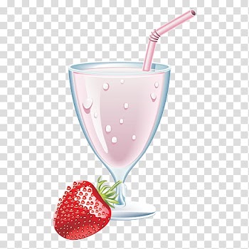 , strawberry juice beside strawberry fruit transparent background PNG clipart