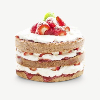 Strawberry layer cake collage element, | Free PSD - rawpixel