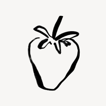Strawberry  line art, fruit | Free Photo - rawpixel