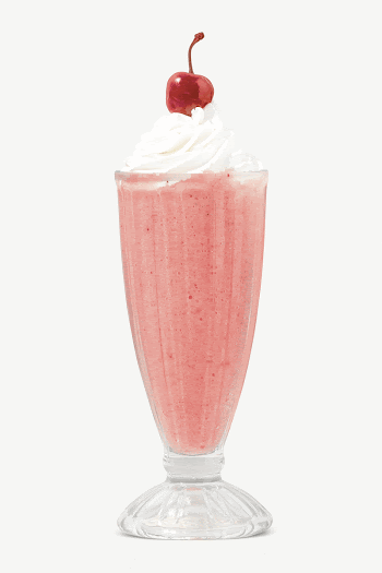 Strawberry milkshake collage element psd | Free PSD - rawpixel