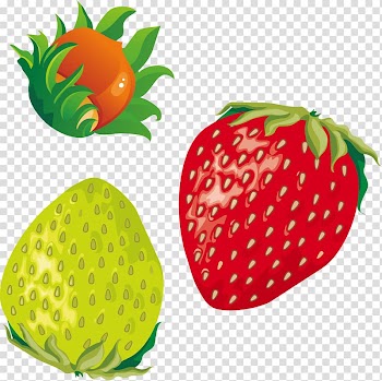 Strawberry Plum Fruit, red strawberry green plum fruit transparent background PNG clipart