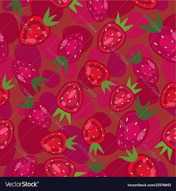 Strawberry seamless texture vector image