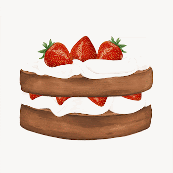 Strawberry sponge cake, bakery dessert | Free Photo Illustration - rawpixel