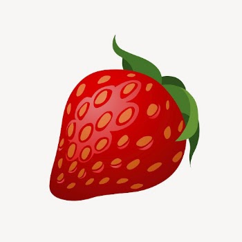 Strawberry sticker, fruit illustration psd. | Free PSD - rawpixel