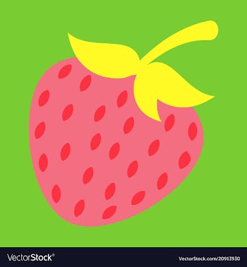 Strawberry sweet fruit icons set realistic vector image