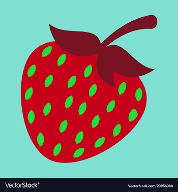 Strawberry sweet fruit icons set realistic vector image
