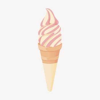 Strawberry two tone ice-cream sticker, | Free PSD - rawpixel