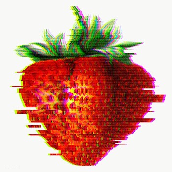 Strawberry with glitch effect design element | Free  transparent png - 2359586