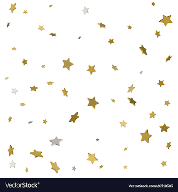 Stream gold stars on a white background Royalty Free Vector