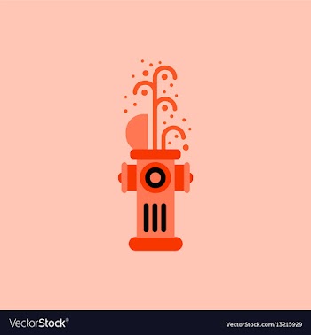 Street fire hydrant open vector image