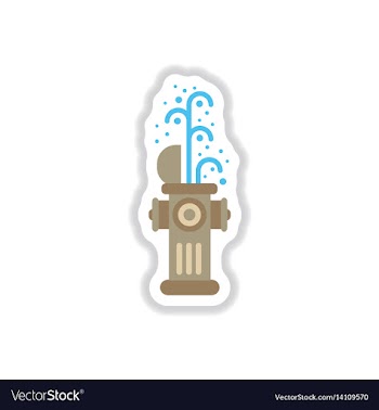 Street fire hydrant open vector image