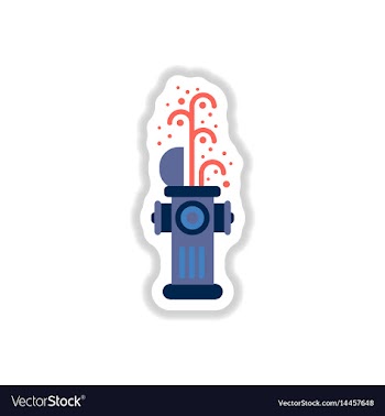 Street fire hydrant open vector image