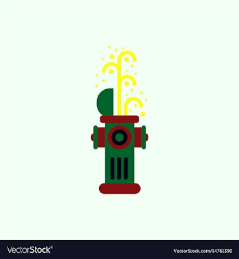 Street fire hydrant open vector image