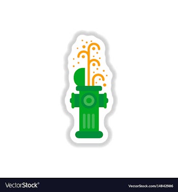 Street fire hydrant open vector image