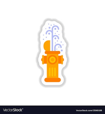 Street fire hydrant open vector image