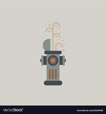 Street fire hydrant open vector image