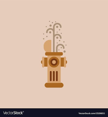 Street fire hydrant open vector image