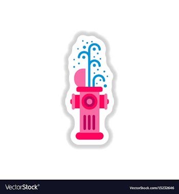 Street fire hydrant open vector image