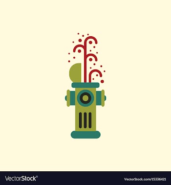 Street fire hydrant open vector image