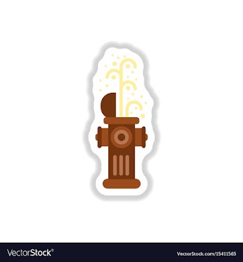 Street fire hydrant open vector image