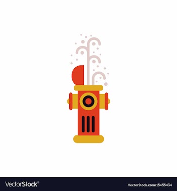 Street fire hydrant open vector image