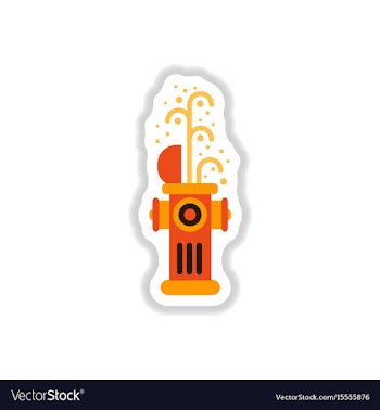 Street fire hydrant open vector image