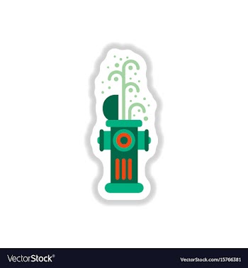 Street fire hydrant open vector image
