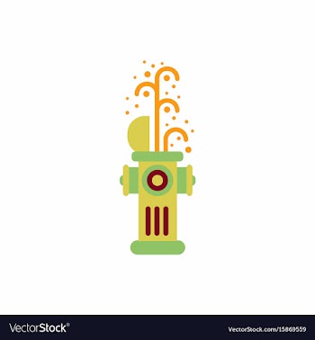 Street fire hydrant open vector image