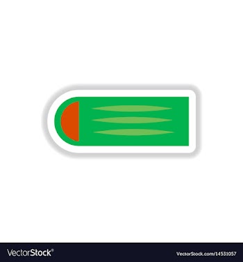 Street food flat style sticker vector image
