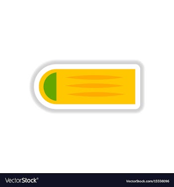Street food flat style sticker vector image