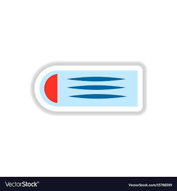 Street food flat style sticker vector image